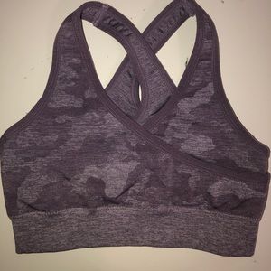 Lilac camo sports bra